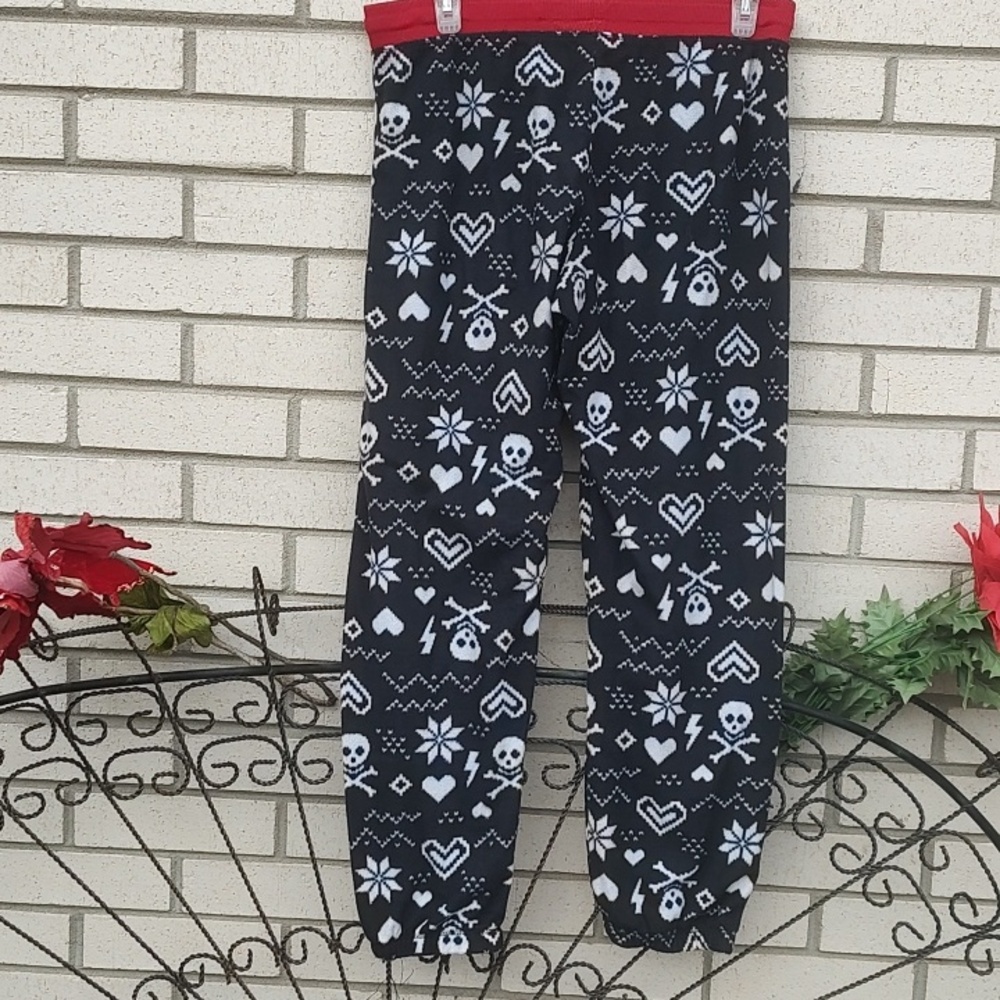 Skull,Pj  Pants with Red Waistband - Picture 7 of 9